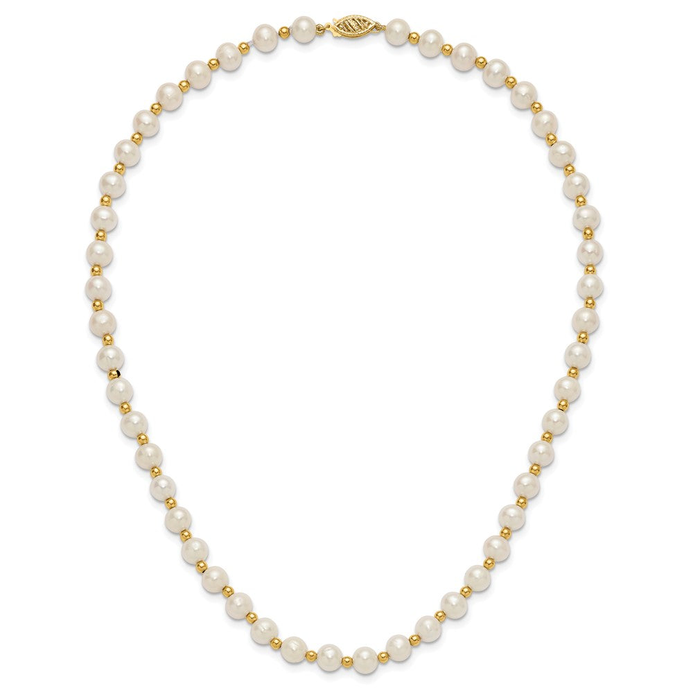 Gold Fresh Water Cultured Pearl Necklace