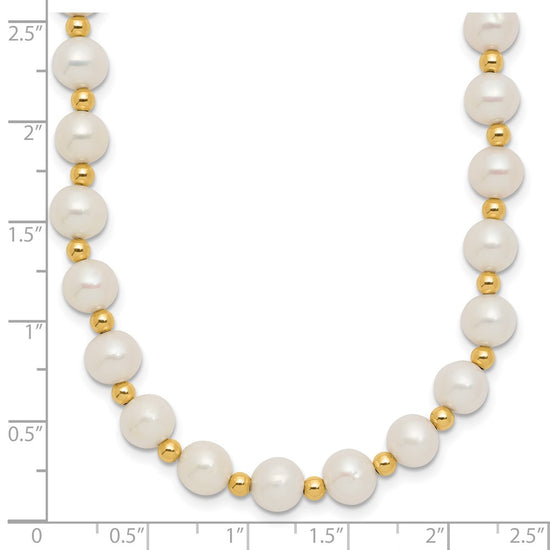Gold Fresh Water Cultured Pearl Necklace