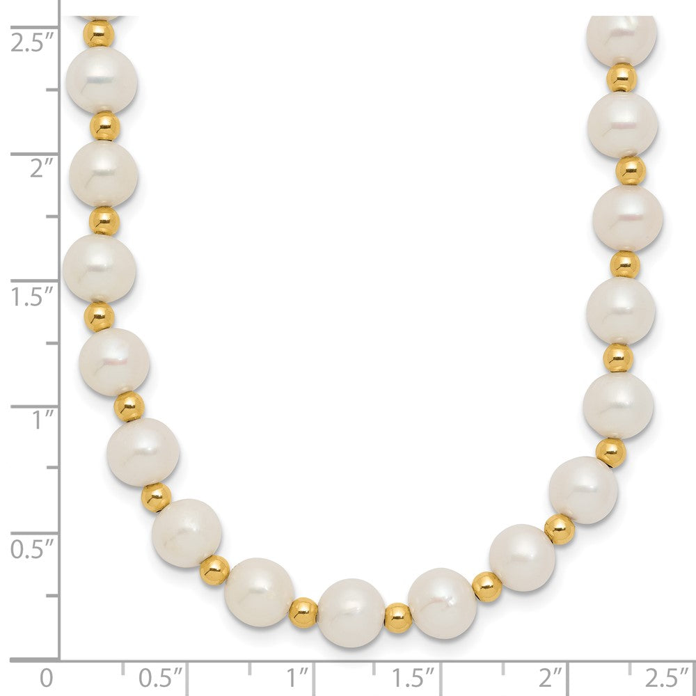 Gold Fresh Water Cultured Pearl Necklace