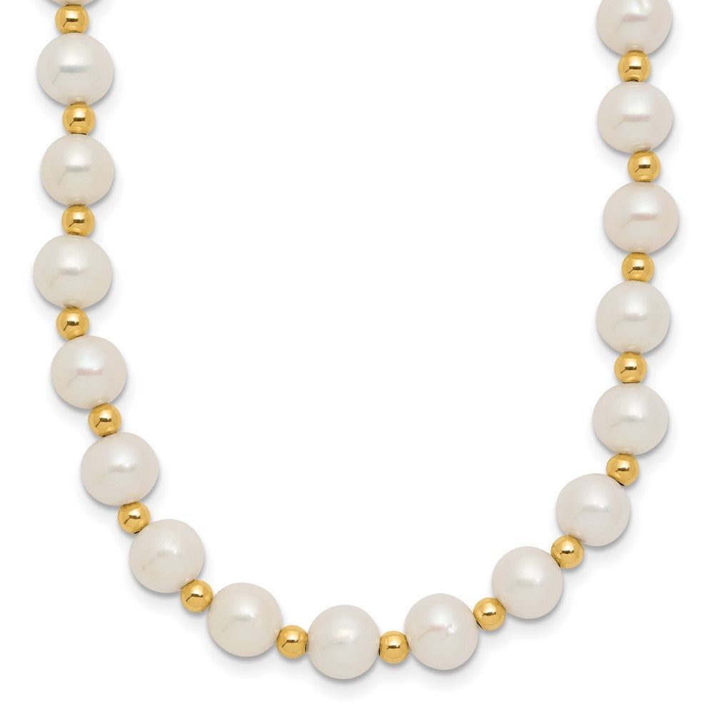 Gold Fresh Water Cultured Pearl Necklace
