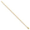 14k 6-7mm White Near-Round Freshwater Cultured Pearl Beaded 7 inch Bracelet