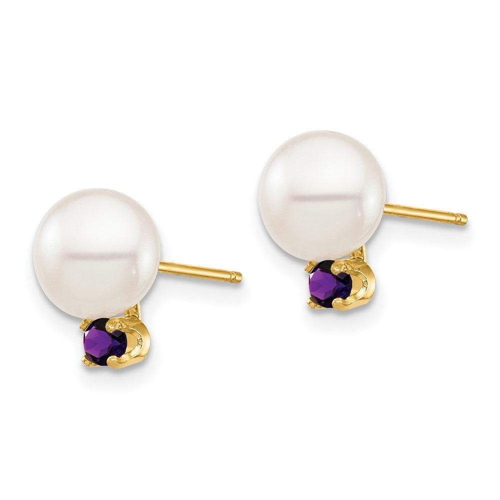 7-7.5mm FWC Pearl & Gemstone Earrings