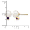 7-7.5mm FWC Pearl & Gemstone Earrings