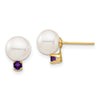 7-7.5mm FWC Pearl & Gemstone Earrings