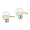 7-7.5mm FWC Pearl & Gemstone Earrings