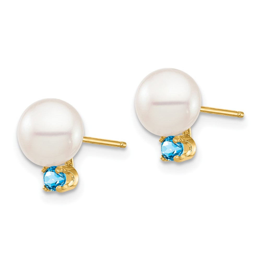 7-7.5mm FWC Pearl & Gemstone Earrings