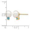 7-7.5mm FWC Pearl & Gemstone Earrings