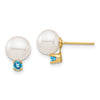 7-7.5mm FWC Pearl & Gemstone Earrings