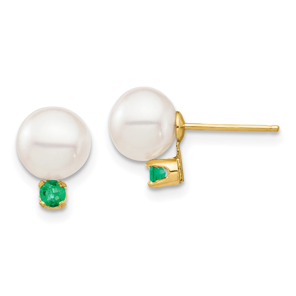 7-7.5mm FWC Pearl & Gemstone Earrings