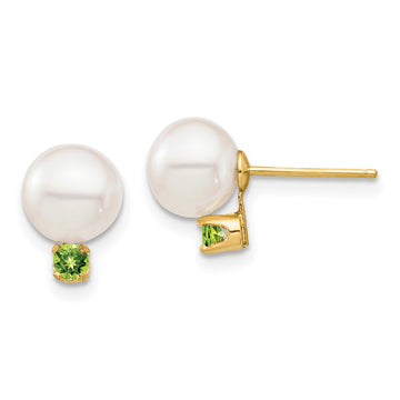 7-7.5mm FWC Pearl & Gemstone Earrings