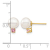 7-7.5mm FWC Pearl & Gemstone Earrings