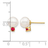 7-7.5mm FWC Pearl & Gemstone Earrings
