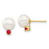 7-7.5mm FWC Pearl & Gemstone Earrings