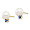 7-7.5mm FWC Pearl & Gemstone Earrings