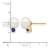7-7.5mm FWC Pearl & Gemstone Earrings