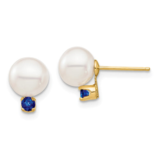 7-7.5mm FWC Pearl & Gemstone Earrings