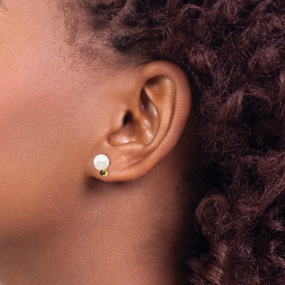 7-7.5mm FWC Pearl & Gemstone Earrings