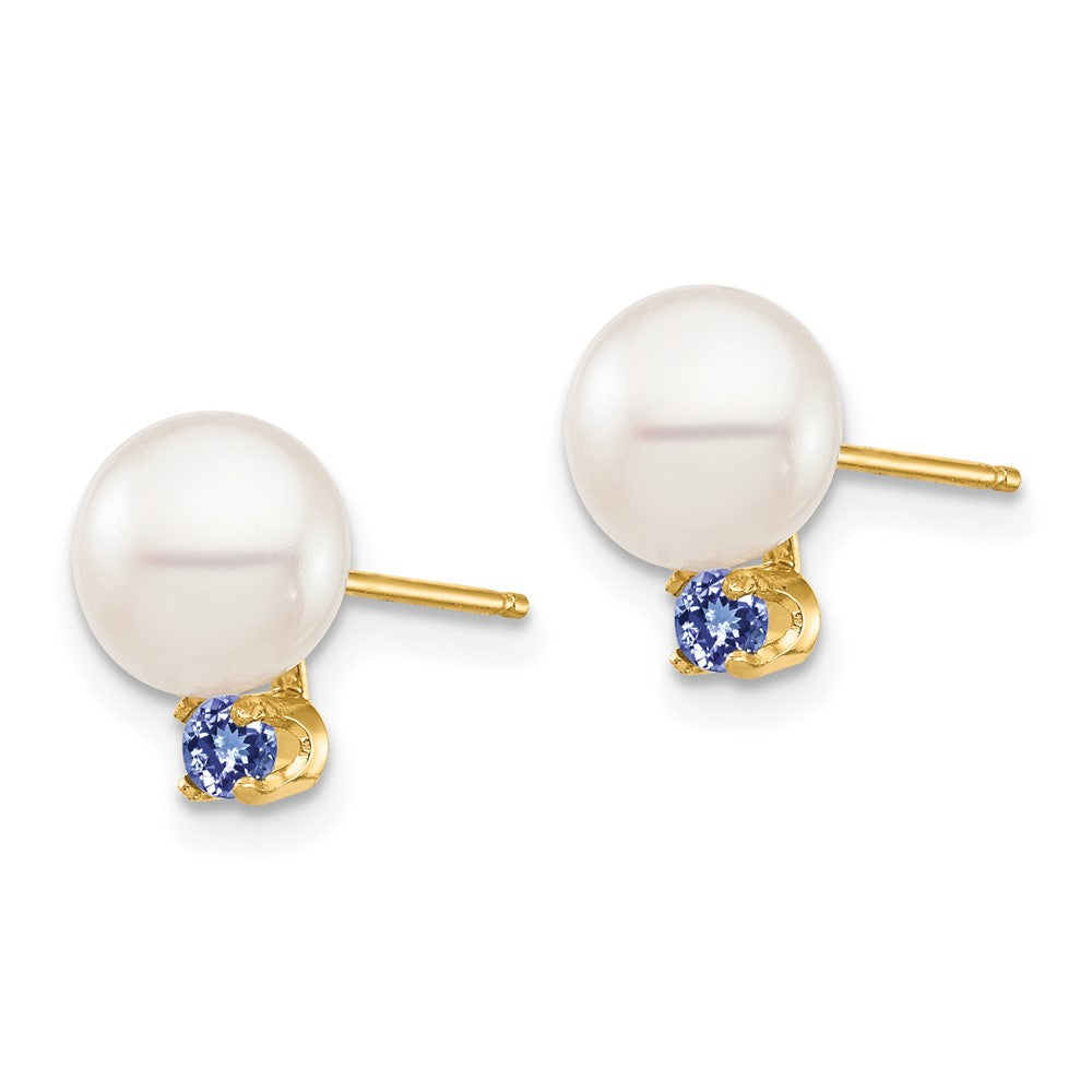 7-7.5mm FWC Pearl & Gemstone Earrings