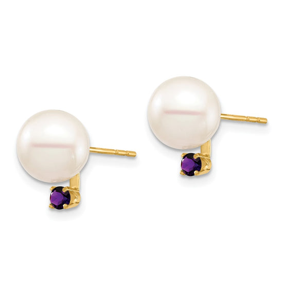 8-8.5mm FWC Pearl & Gemstone Earrings
