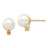 8-8.5mm FWC Pearl & Gemstone Earrings