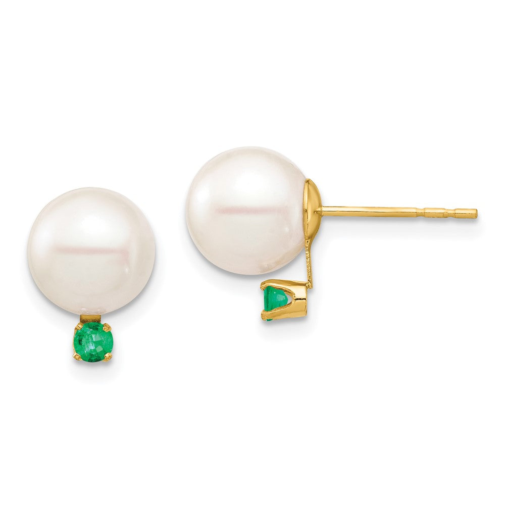 8-8.5mm FWC Pearl & Gemstone Earrings