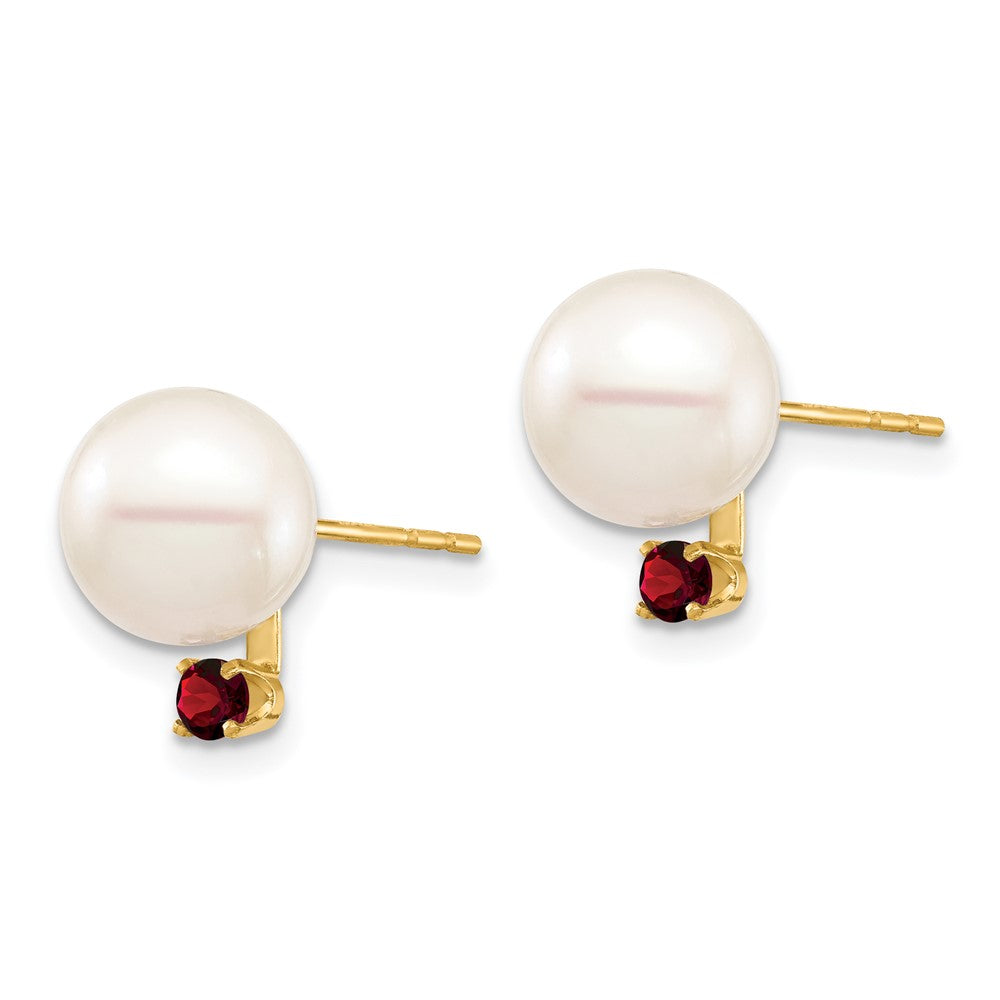 8-8.5mm FWC Pearl & Gemstone Earrings