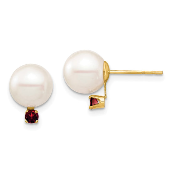 8-8.5mm FWC Pearl & Gemstone Earrings