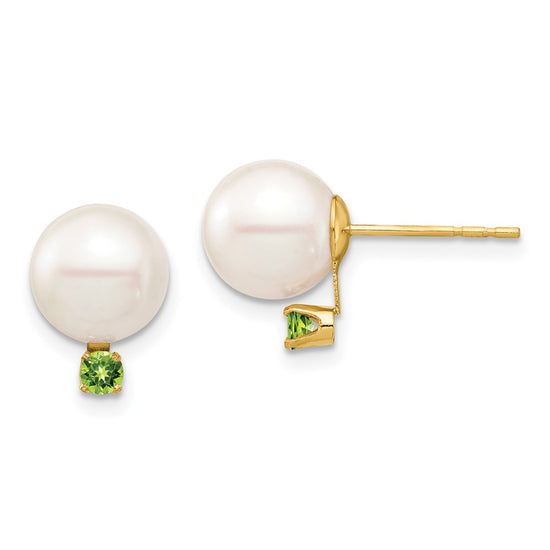8-8.5mm FWC Pearl & Gemstone Earrings