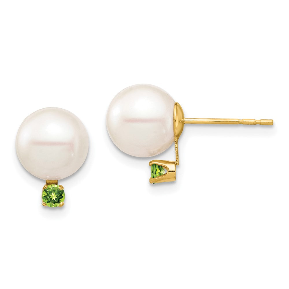 8-8.5mm FWC Pearl & Gemstone Earrings