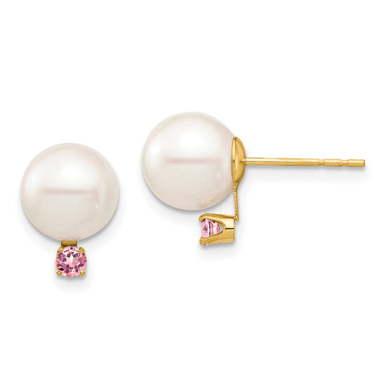 8-8.5mm FWC Pearl & Gemstone Earrings