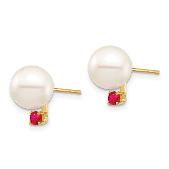 8-8.5mm FWC Pearl & Gemstone Earrings