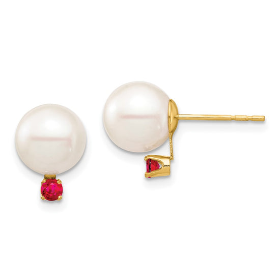 8-8.5mm FWC Pearl & Gemstone Earrings