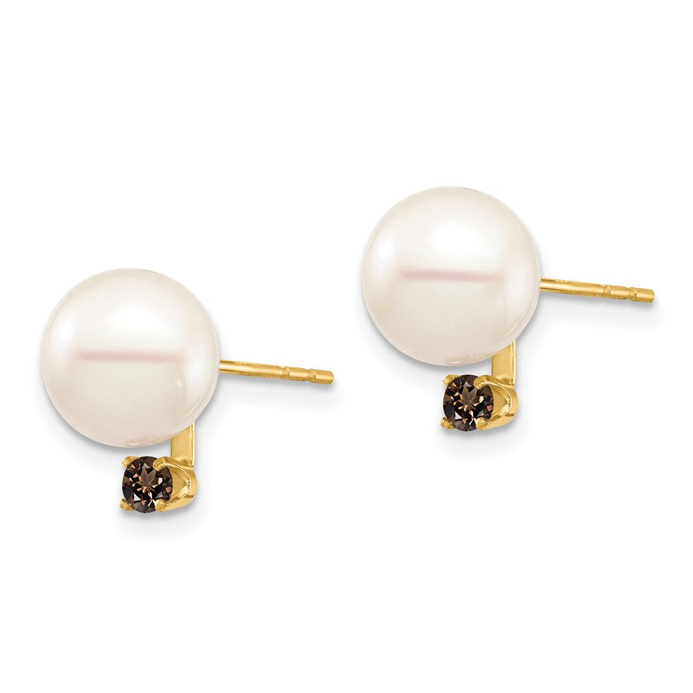 8-8.5mm FWC Pearl & Gemstone Earrings