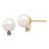 8-8.5mm FWC Pearl & Gemstone Earrings