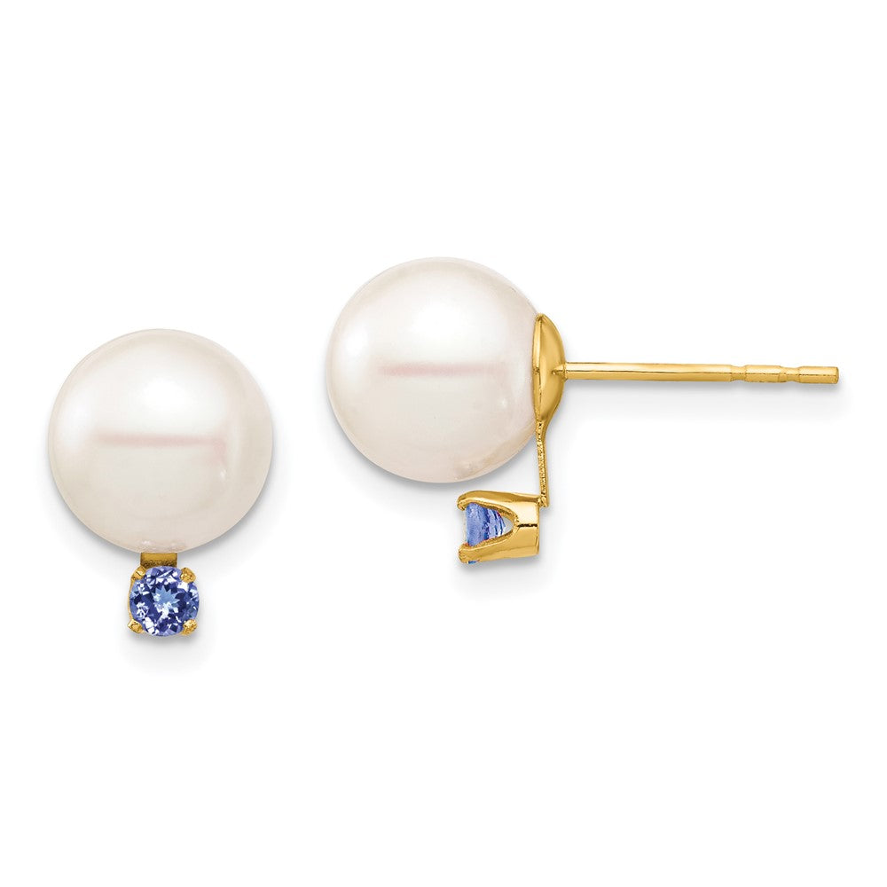 8-8.5mm FWC Pearl & Gemstone Earrings