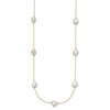 14k 10-11mm White Keshi Freshwater Cultured Pearl 7-Station 20 inch Necklace