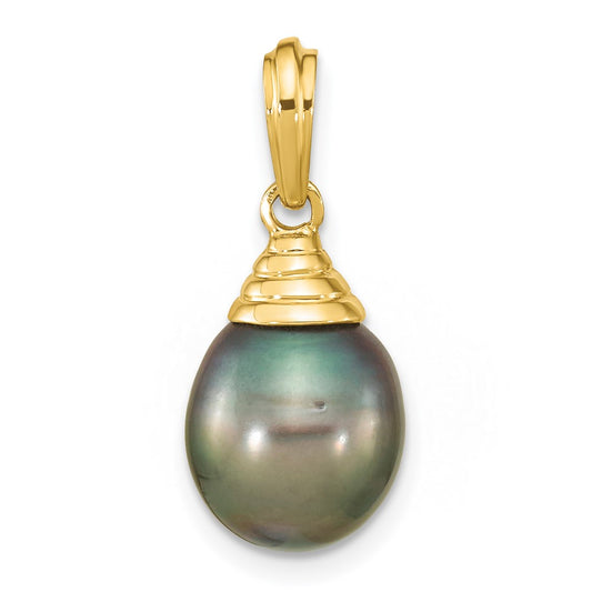Gold Tahitian Saltwater Cultured Pearl Pendant