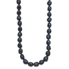 14k White Gold 7x11 Black Baroque Freshwater Cultured Pearl 18 inch Necklace