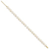 14k 8-9mm White Near-Round Freshwater Cultured Pearl 18 inch Necklace with 2 inch Extender/7.5 inch Bracelet with 1 inch Extender/Post Earrings Set