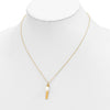 14k Brushed and Hammered 6-7mm White Rice Freshwater Cultured Pearl 17 inch Necklace