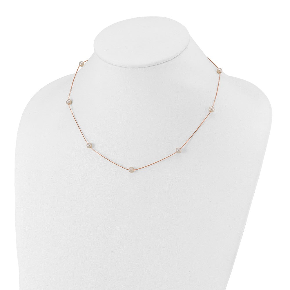 5-6mm Round White FWC Pearl 9-Station Necklaces