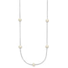 5-6mm Round White FWC Pearl 9-Station Necklaces