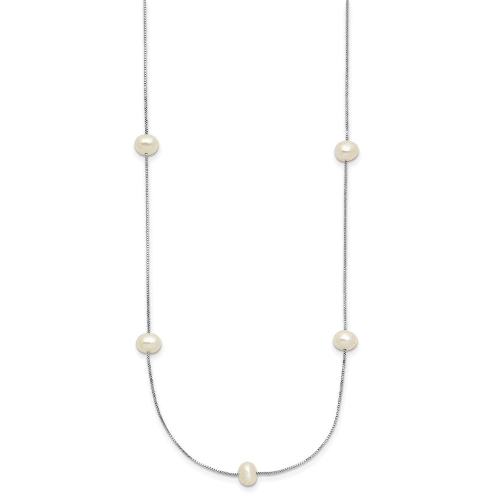 5-6mm Round White FWC Pearl 9-Station Necklaces