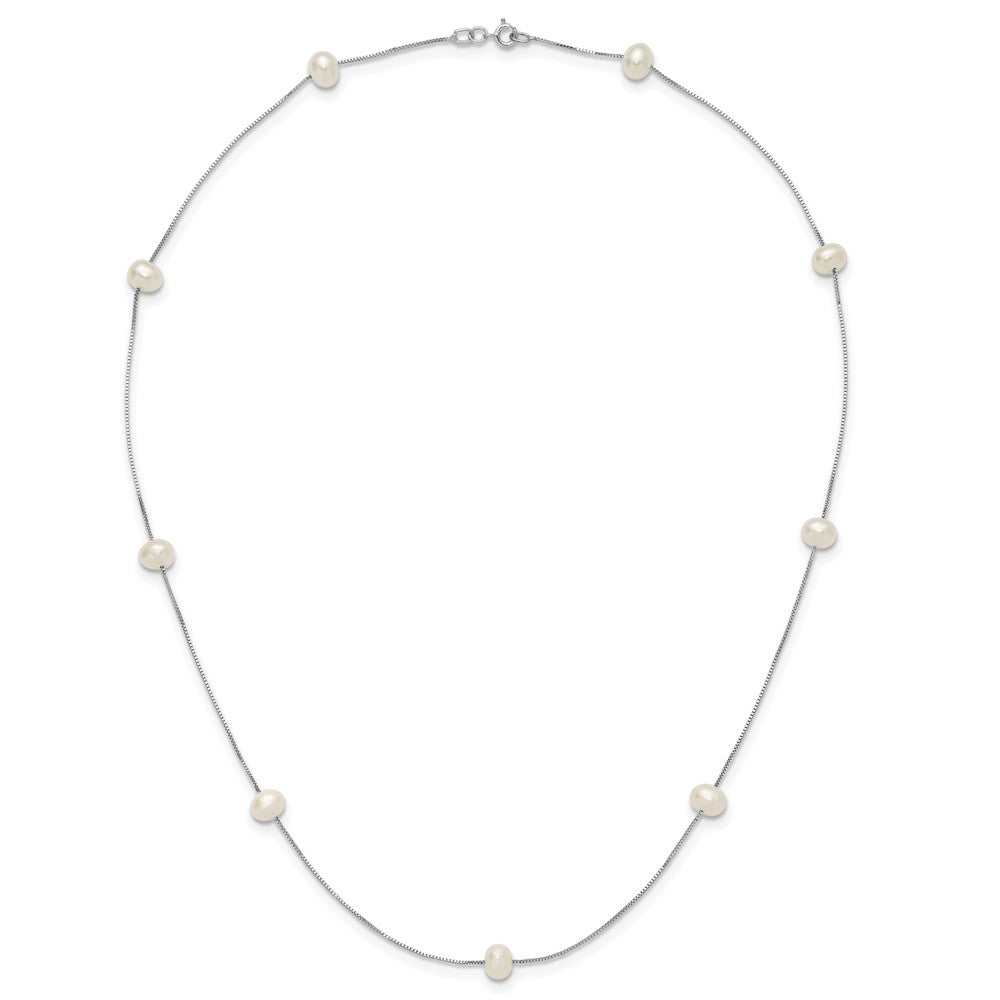 5-6mm Round White FWC Pearl 9-Station Necklaces