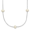 5-6mm Round White FWC Pearl 9-Station Necklaces