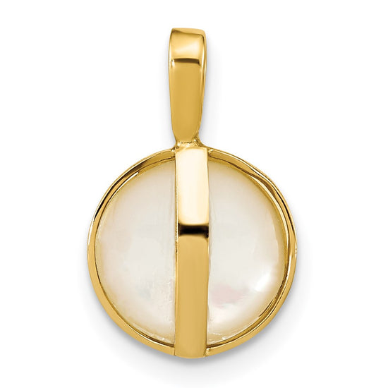 Gold Polished Pearl Pendants