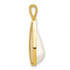14K 10x18mm White Teardrop Saltwater Cultured Mabe Pearl Pendant