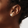 14k 7-8mm White Round Freshwater Cultured Pearl Non-pierced Earrings