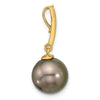 Gold Tahitian Cultured Pearl with Diamond Pendant