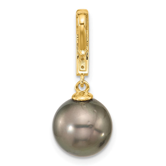 Gold Tahitian Cultured Pearl with Diamond Pendant